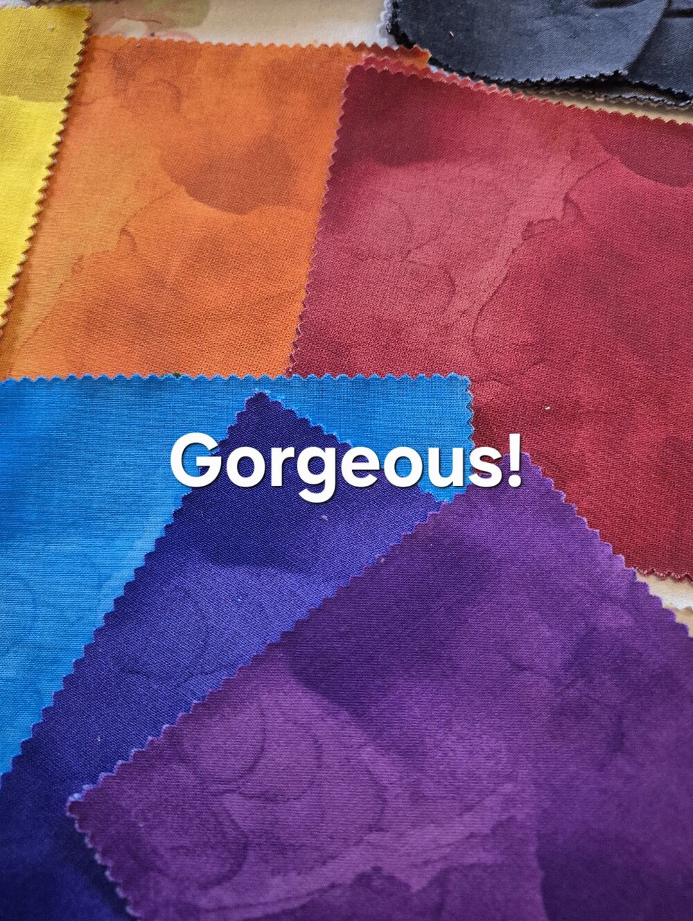 FABRIC! GORGEOUS Vibrant Colorful 5 " SQUARE CHARM PACKS!  TWO PACKS!